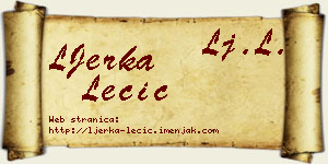LJerka Lečić vizit kartica